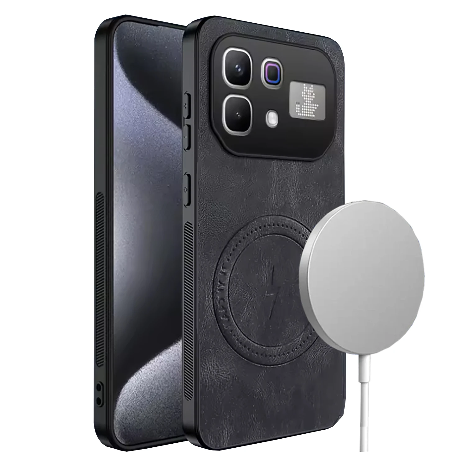 

for Infinix Note 60 Pro Case Delicate PU Leather Cover [Magnetic Wireless Charging Camera Protection] Anti-fingerprint Anti-drop