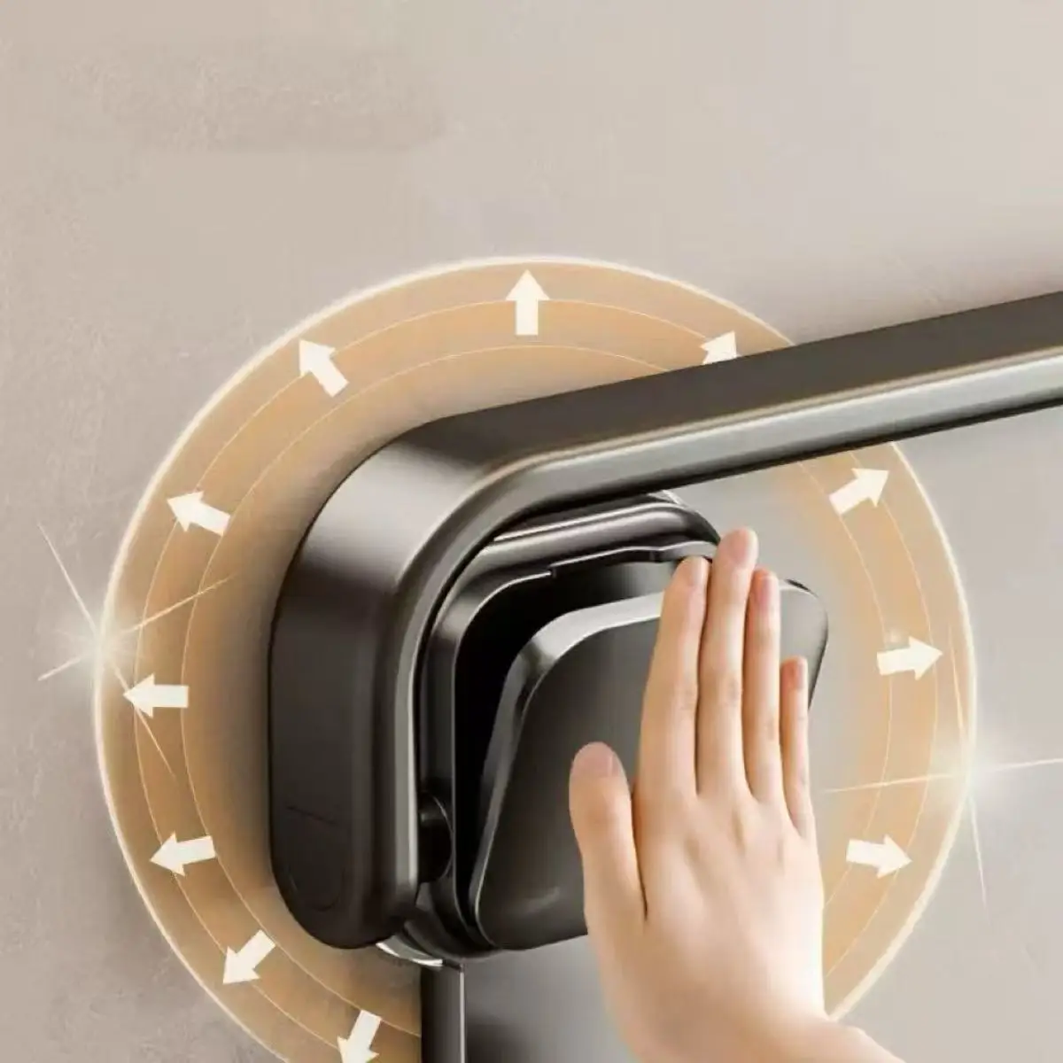 Suction Cup Folding Bathroom Hand Towel Rack Towel Holder Wall Mount No Drill Mount 30/40/50cm Towel Bar Apartment view 5