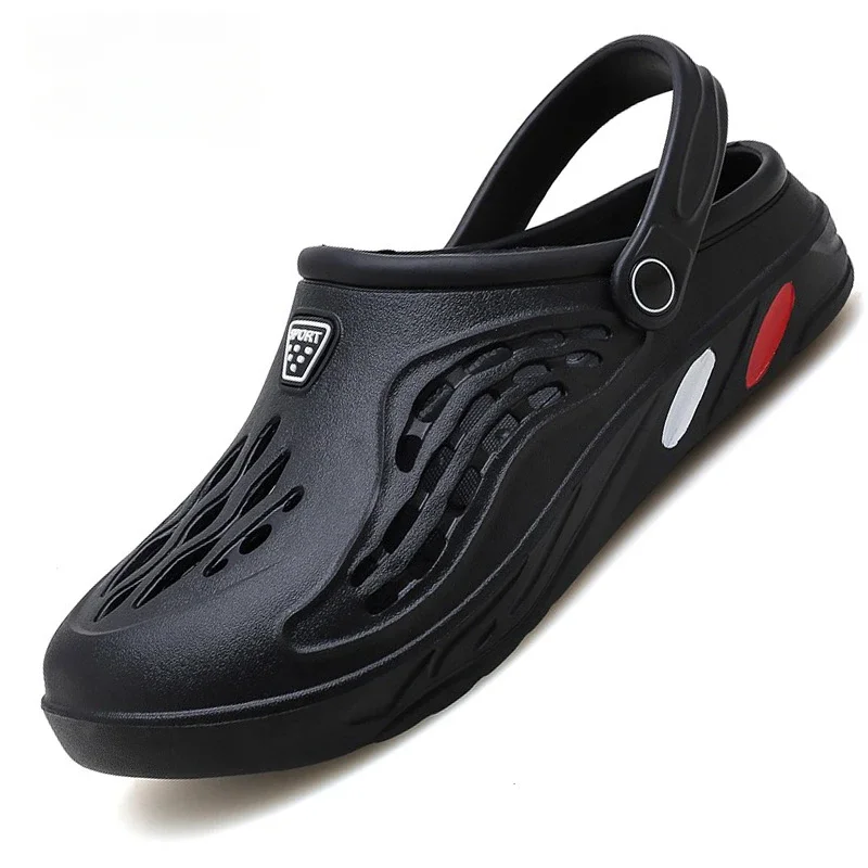 Men Summer Shoes Sandals Mens Holes Sandals Hollow Breathable Flip Flops Clogs Shoes Fashion Beach Slippers Big Size 49