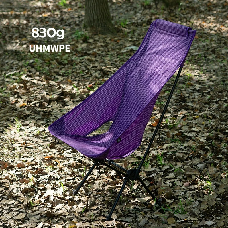 830g  Ultralight High Back Foldable Portable Durable Camping Moon Chair 7 Series Aluminum for Garden Outdoor Beach Use