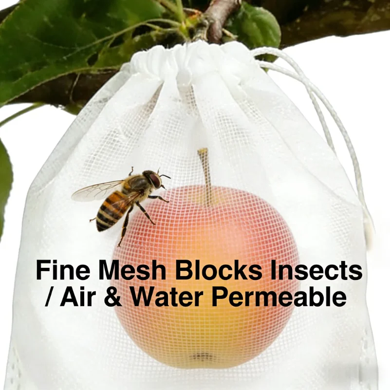 50Pcs 20x30cm Garden Fruit Protection Bags for Grapes Mesh Bags Against Insect Pest Bird Proof Drawstring Plant Net Bags gallery 3
