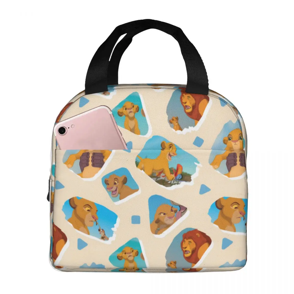 

Custom Liones Anime Kinges Lunch Bag Men Women Thermal Cooler Insulated Lunch Box for Adult Office