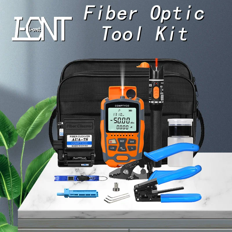 Fiber Optic Splice Tool Kit Mini Optic Fiber Power Meter FTTH  Fiber Cleaver AUA-7S CFS-33 Fiber Stripper