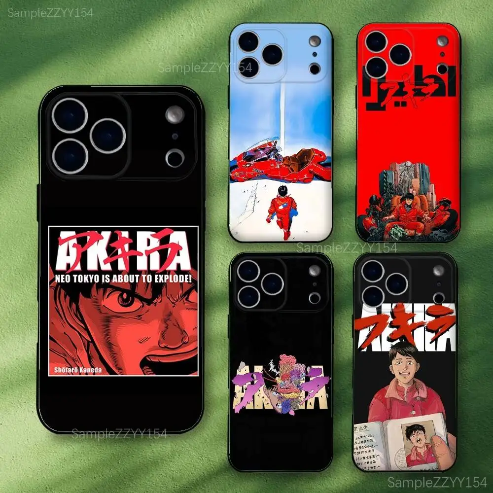 Custodia per telefono Anime AKIRA Red Cool per iPhone 17,16,15,14,13,12,Pro,Max,Plus,E,SE4,Air,Mini Funda morbida nera