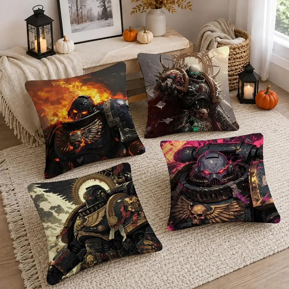 Epic Game Warhammer 40K Cushion Cover Short Plush Pillow Cover, Washable Wrinkle-Resistant for Sofa Bedroom Decor Gift