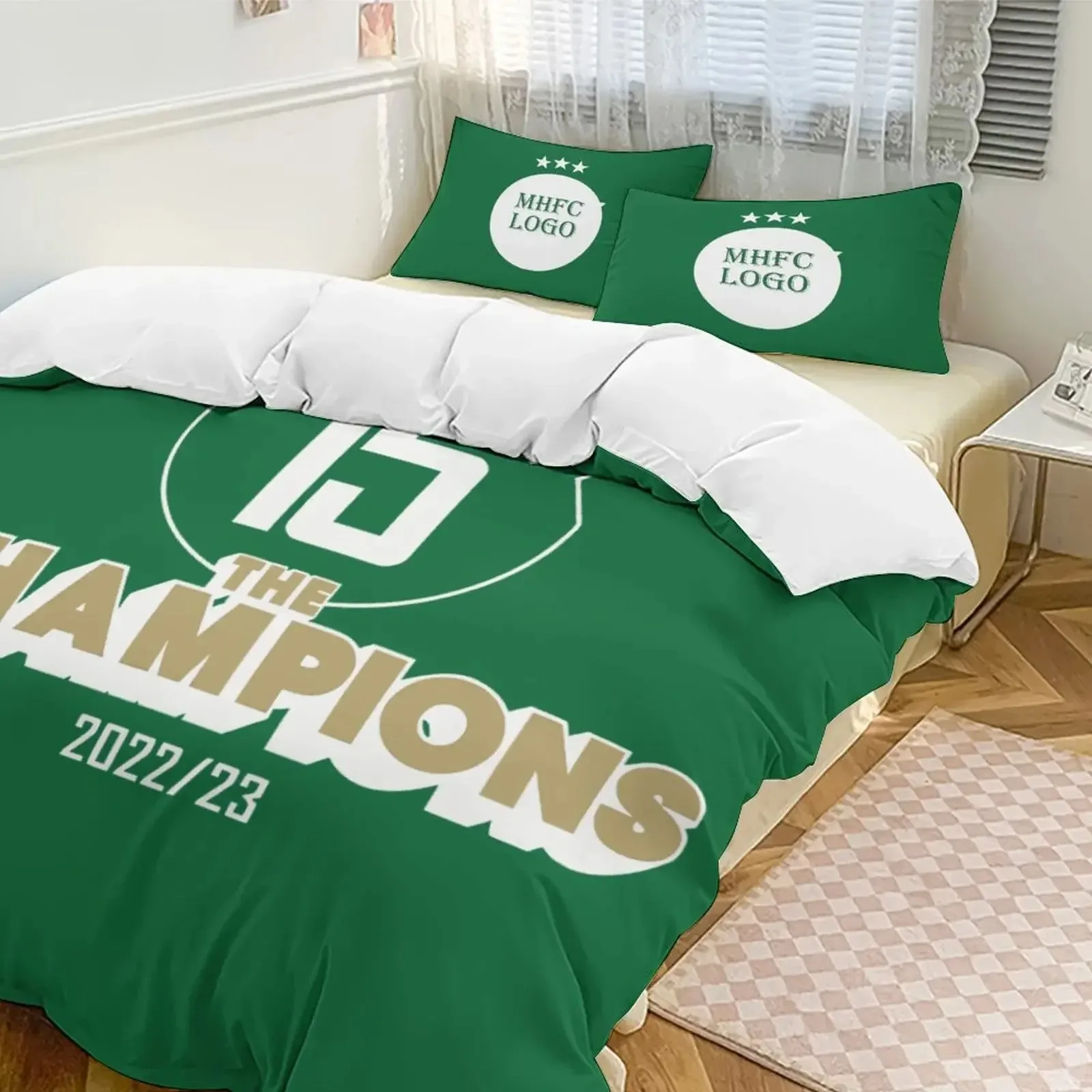 

3D Printed Maccabi Haifa MHFC Bedding Set Duvet Cover Bedroom Comforter Single Twin King Size Quilt Cover Home Textile