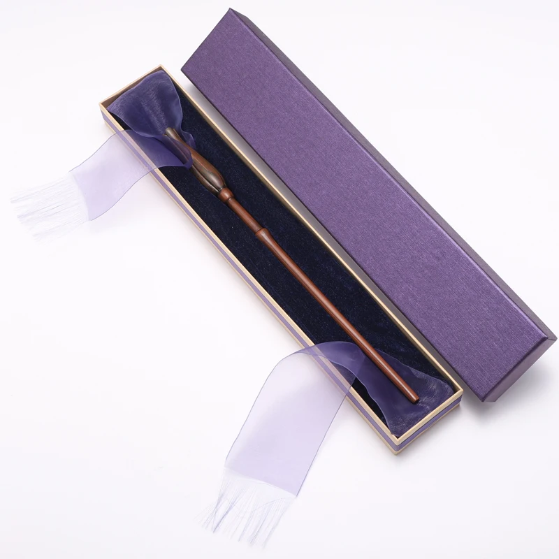 Cosplay Hermion Magicial Sticks Metal Core with Purple Ribbon Box