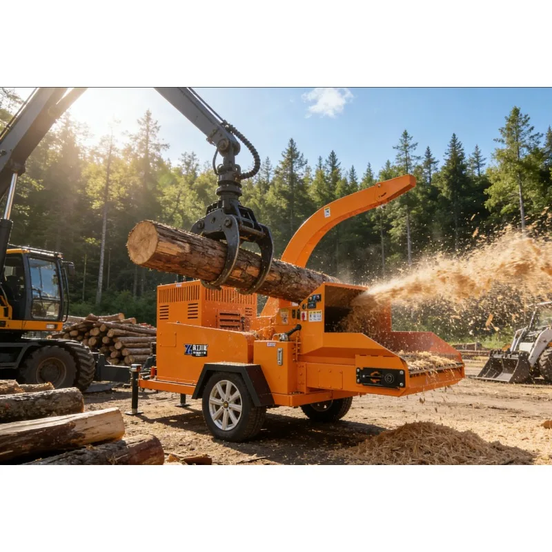 

Industrial Garden Wood Chipper 6 Inch Bamboo Chipper Machine Heavy Duty Branch Shredder for Farm Forestry