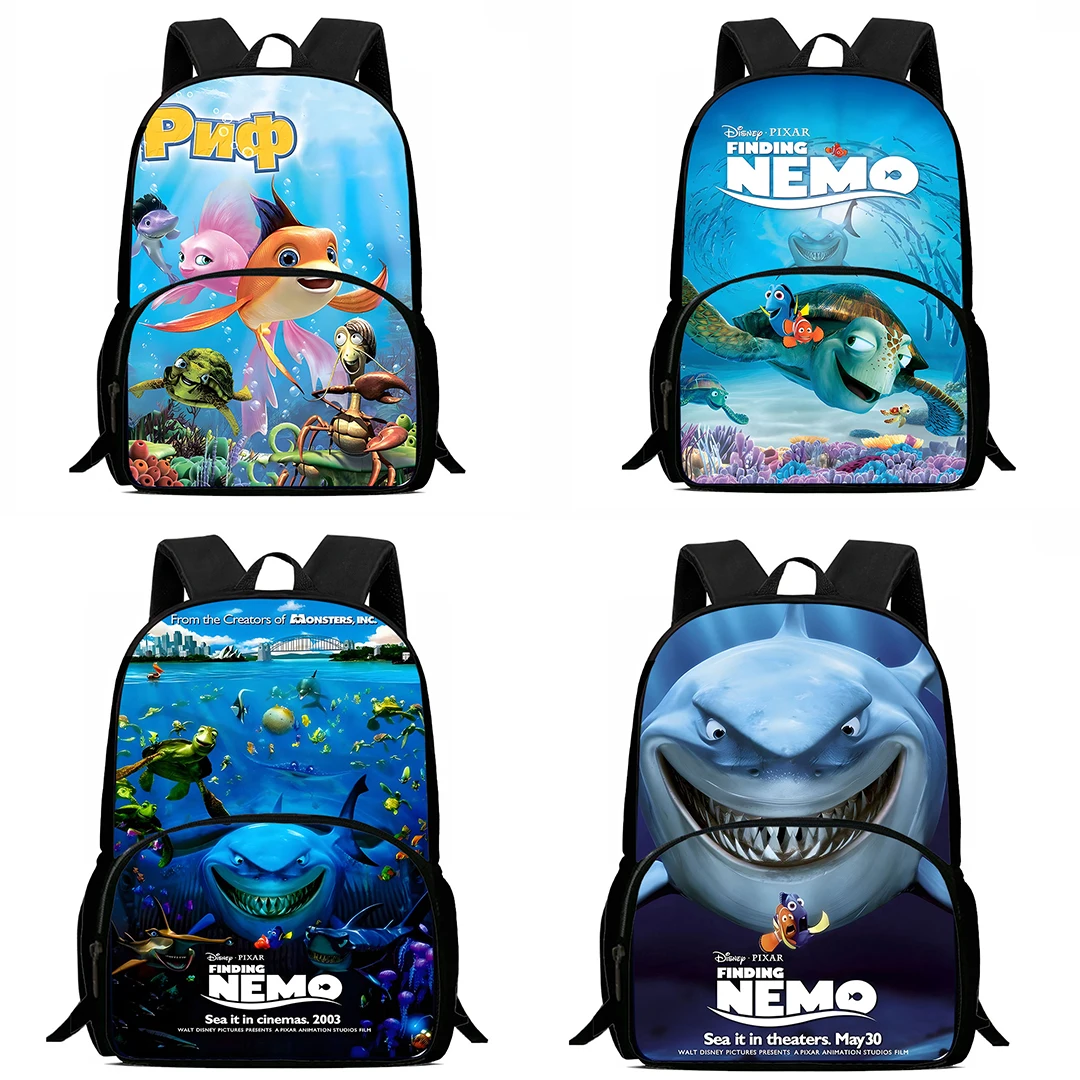 เป้ของเด็กอนิเมะ Finding Nemo เด็กผู้ชายและนักเรียนของเด็กผู้หญิงของขวัญวันเกิดกระเป๋านักเรียนความจุขนาดใหญ่ตั้งแคมป์กระเป๋าเป้สะพายหลังที่ทนทาน