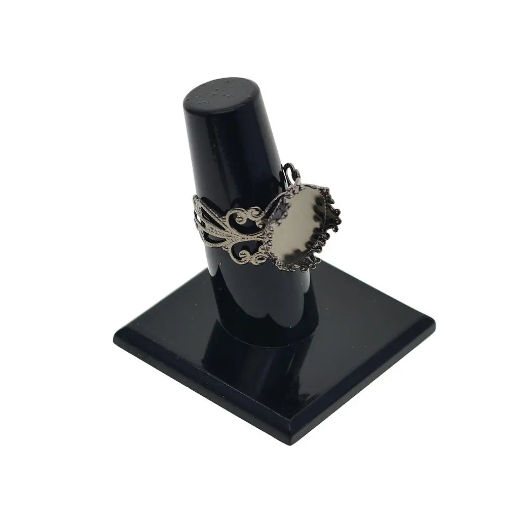 

10 шт. Викторианское кольцо с пустой коронкой диаметром 15 мм, регулируемое филигранное кольцо