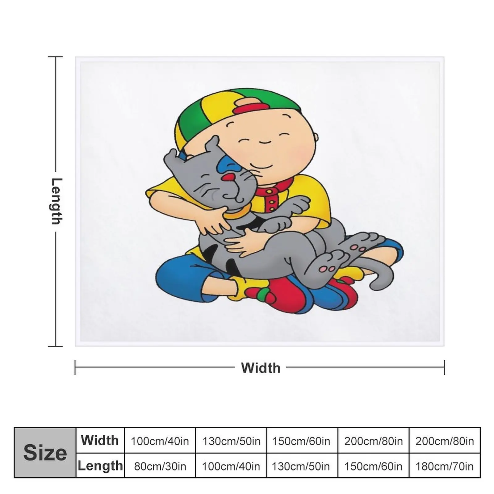 caillou, caillou and dog Throw Blanket For Sofa Thin Decorative Sofas Bed covers Blankets For Bed Blankets