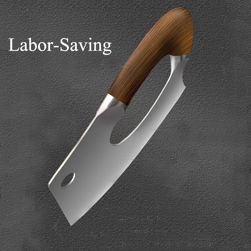 SHUOJI Germany Labor-saving Knife 5Cr15mov Stainless Steel Cleaver Knife Super Sharp Blade Chef Slicing Meat Vegetable Knife