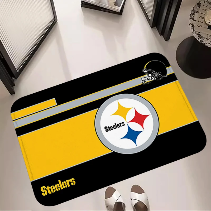 Entrance Doormat B-Steelers Prayer Fans Carpet Living Room Rugs Foot Carpets Bath Rug Floor Mats Non-slip Rugby Mat Home Decor