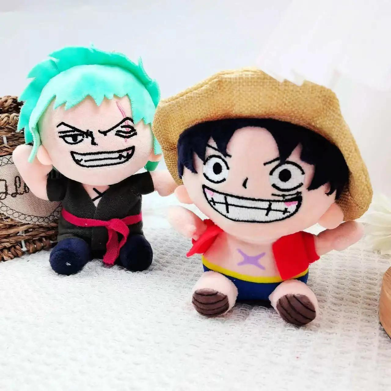 NEW One Piece Anime Figure Zoro Luffy Chopper Plush Toys Cute Cartoon Plushie Stuffed Dolls Pendant Kids Xmas Gifts