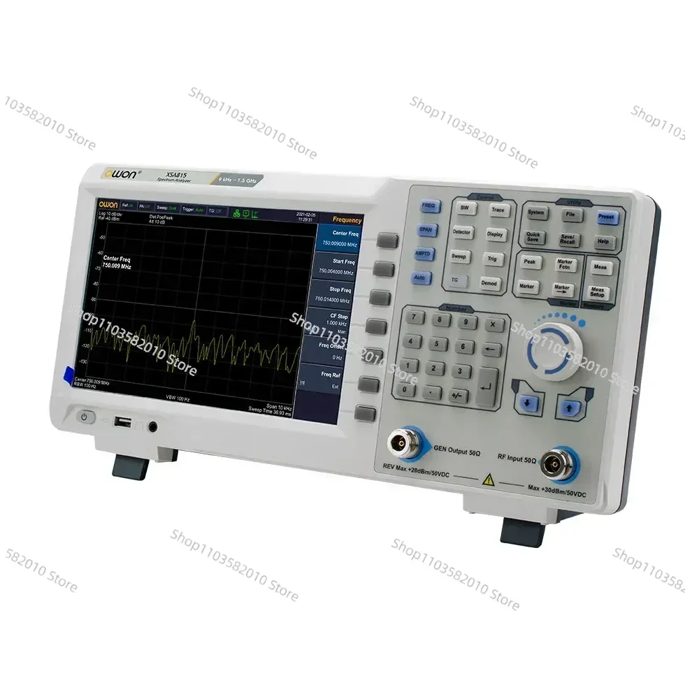 

Цифровой анализатор OWON XSA815TG, 9-дюймовый ЖК-дисплей, разрешение 1 Гц, полоса пропускания, частота от 9 кГц до 1,5 ГГц, USB с TG
