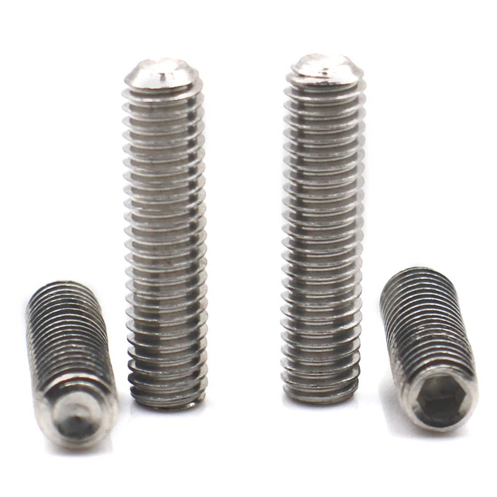 304 Stainless Steel Hex Socket Cup Point Set Screws Grub Screw M1.6-M12