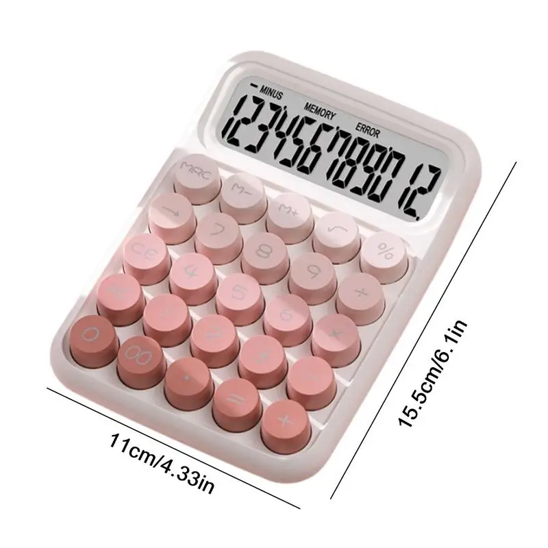 Kids Calculator Keyboard Calculator Big Button Anti-slip Cute Calculator Mechanical Desktop Calculators Handheld Calculator For