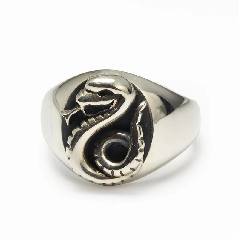 Wizard Magic School Malfoy Family Badge Snake Slytherin Cosplay Ring Unisex Jewelry Rings Gift Prop Accessories
