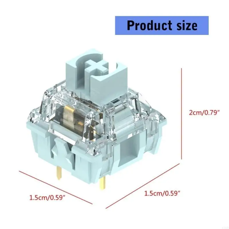 C90F 10pcs TTCS Silence Bluise White V2V3 مفاتيح مفاتيح اللمس لتبديل لوحات مفاتيح الألعاب الميكانيكية 3pin