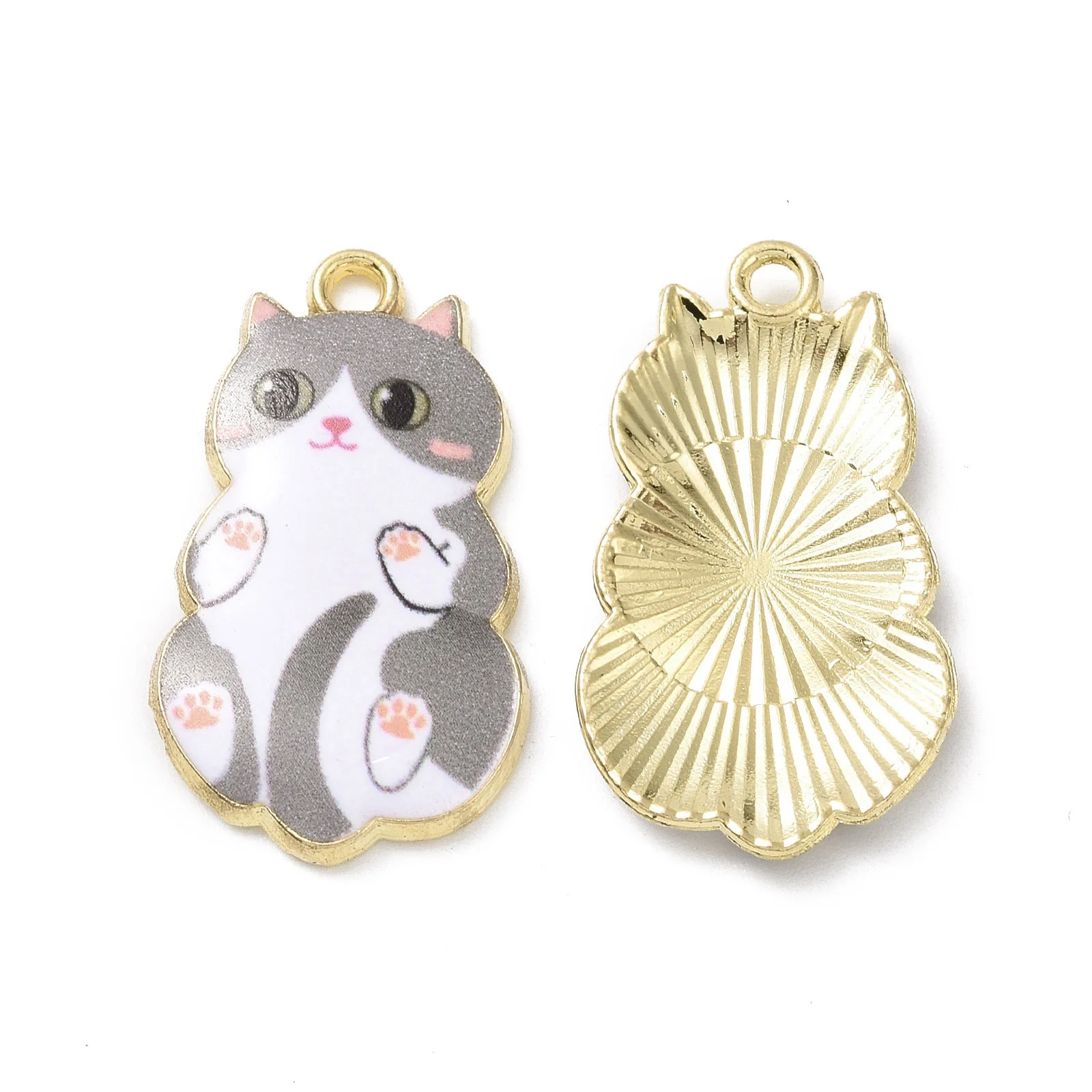 

Pandahall 50Pcs Mixed Color Cute Cat Alloy Enamel Pendants With Hole Light Gold Color Animal Charms For Necklace Jewelry Making