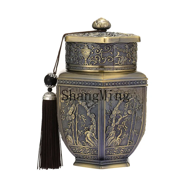 

PYH metal tea can sealed can convenient home decoration high-end moisture-proof high-end tea box