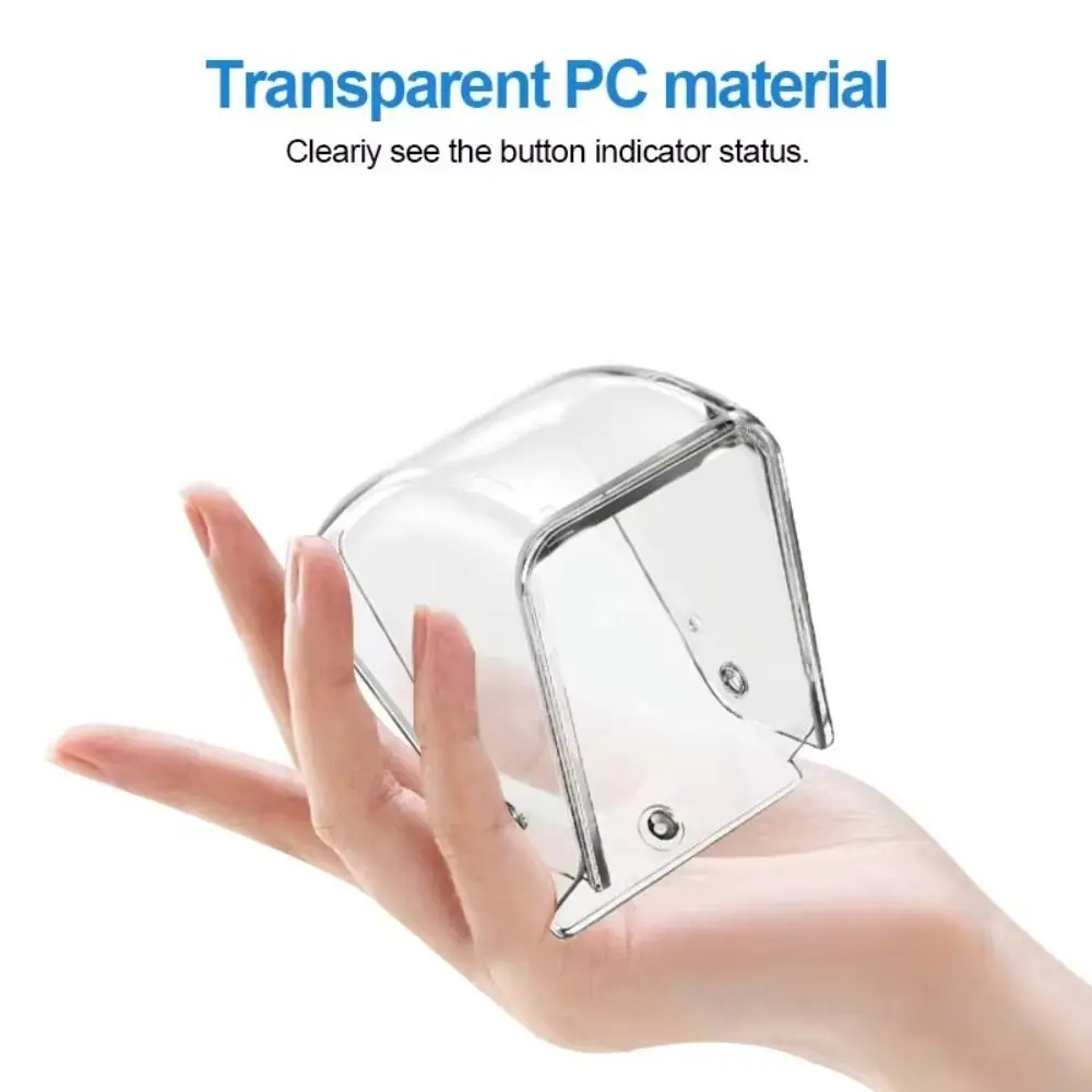 Transparent Wireless Doorbell Cover Dustproof Protective Doorbell Rain Cover Weatherproof DIY Switch Protective Cover