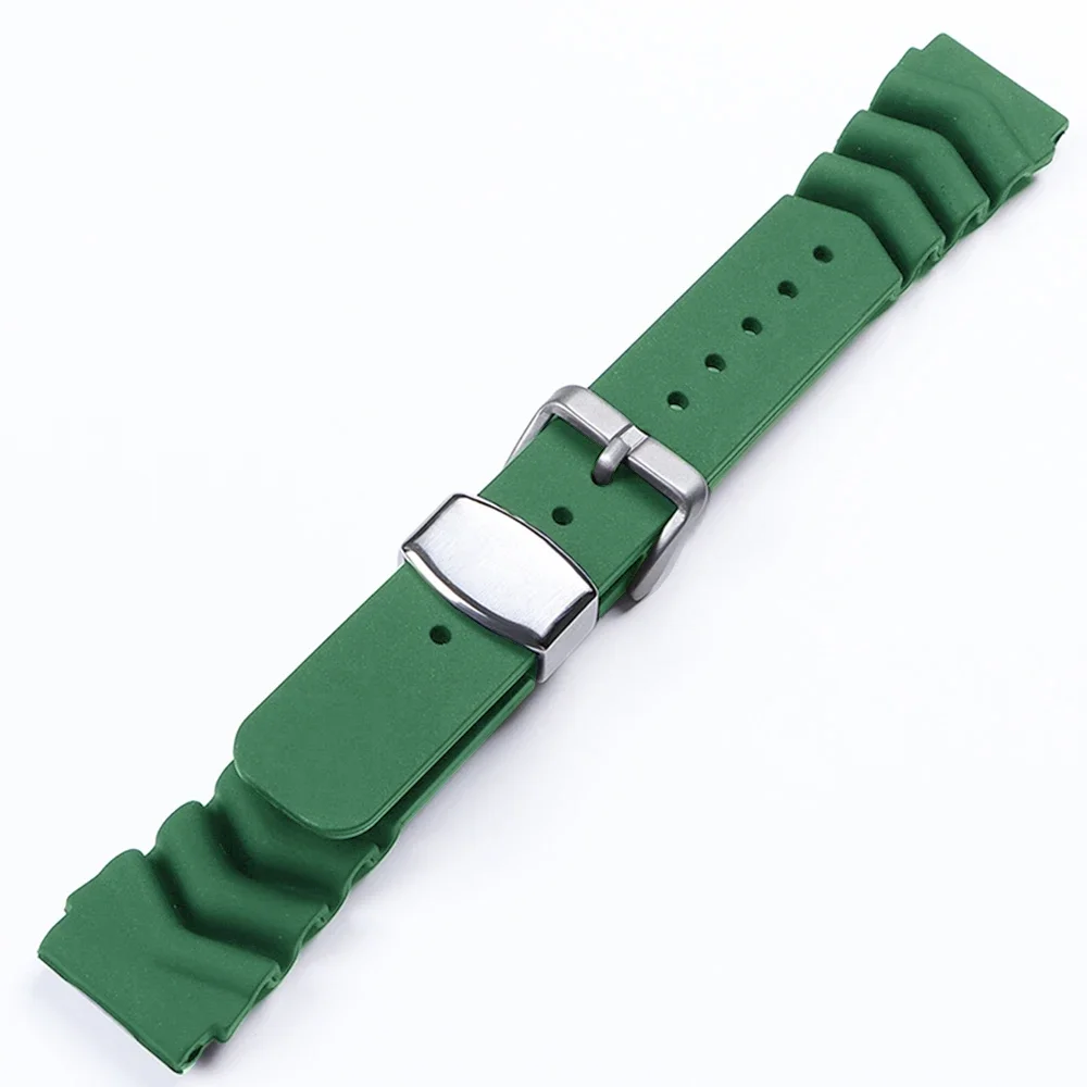 20mm 22mm Resin Watch Strap for Seiko Replacement Waterproof Bracelets Soft Diving Watch Band Rubber Bracelet Accessories