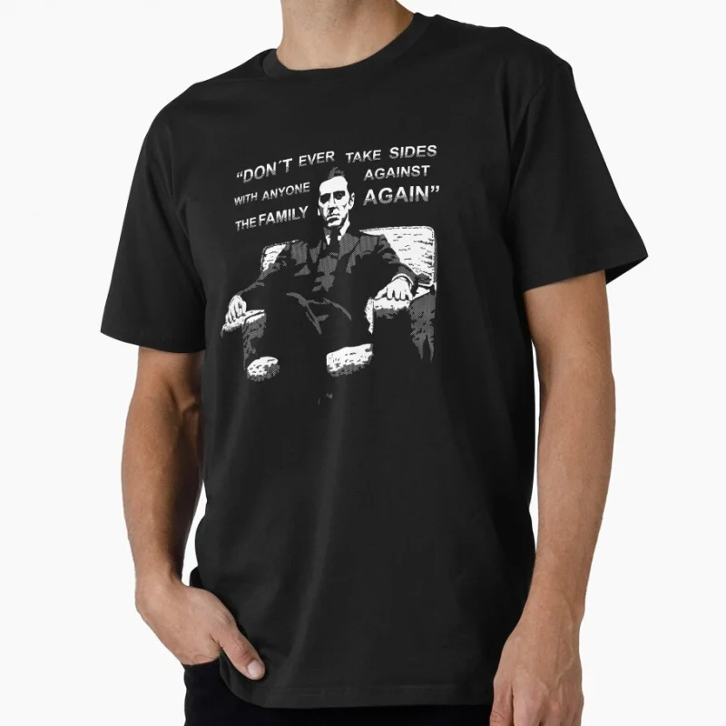

Michael Corleone Retro Crime Movie The Godfather Gift t shirt 100% cotton O-Neck Short Sleeve Graphic clothes All size tee S-6XL