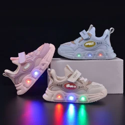 Tennis Shoe LED Children Trainer Cartoon Boy Casual Sneaker for Boy Kid Shoe for Girl Mesh Breathable Shoe Baby Illuminated Shoe