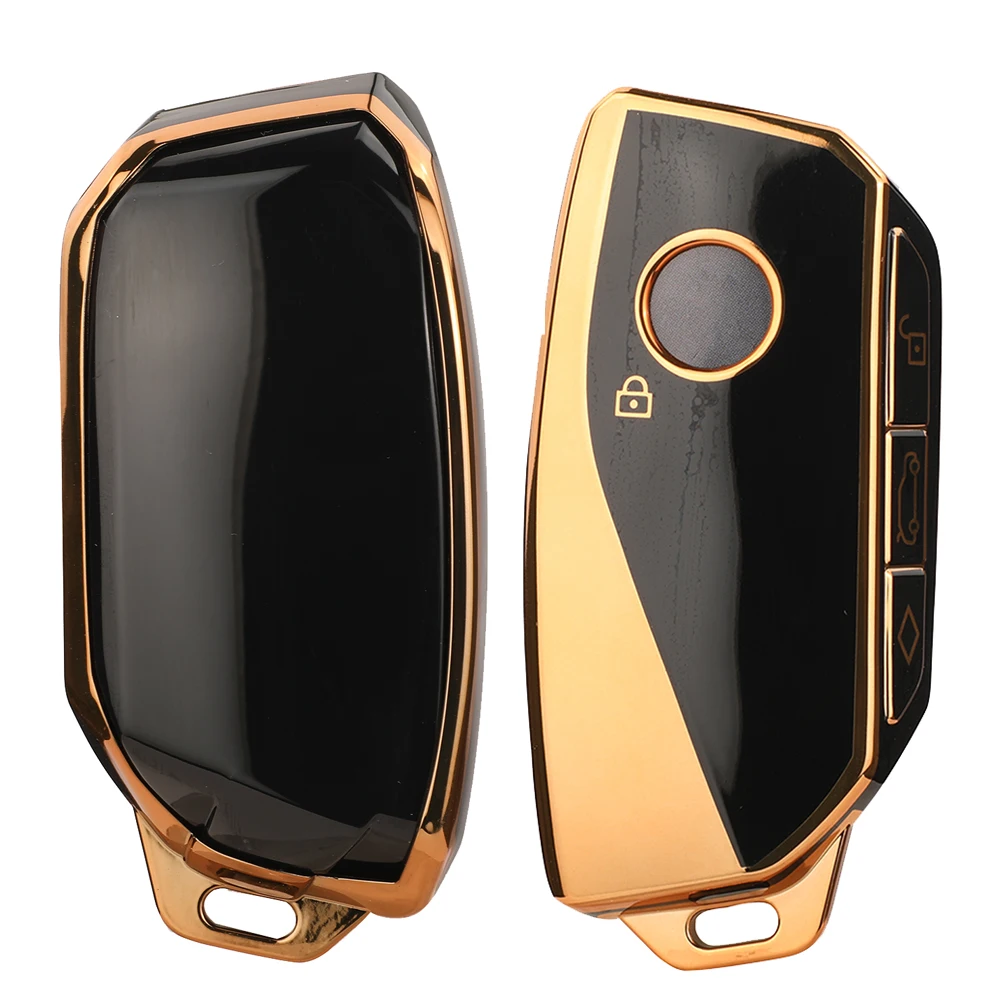 jingyuqin New Arrival TPU Car Key Shell Fob Holder Accsesories car key For BMW Series 7 735i 740Li X7 X1 U11 2023 I7 G07 LCI XM