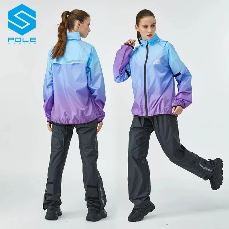 

POLE Waterproof Motorcycle Raincoat Breathable Outdoor Raincoat Rain Pants Motocross Riding Raincoat Set Rainstorm Prevention