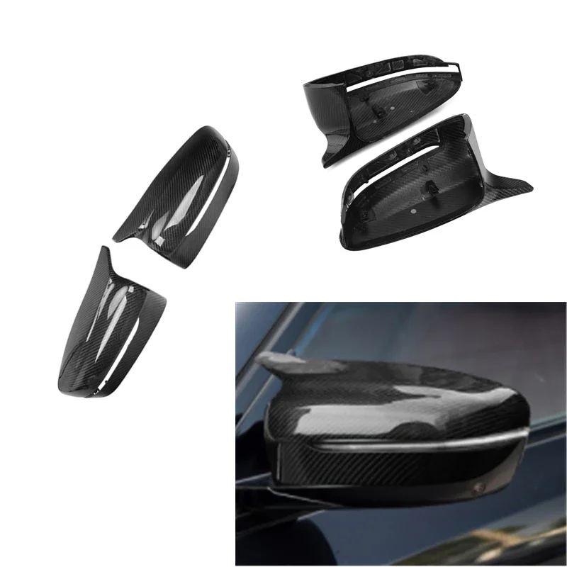 

100% Real Dry Carbon Fiber RHD Rearview Mirror Cover Replacement Type For BMW 5 Series G30 G38 7 Series G11 G12 2017+