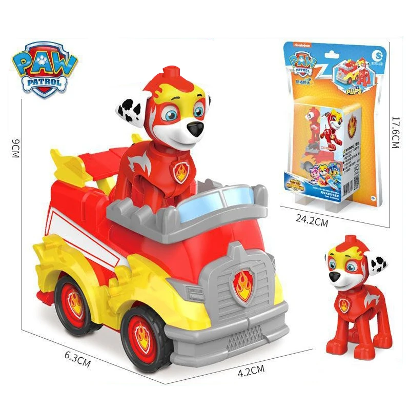 PAW Patrol Building Block Assembly Vehicle Returns To Drive Toy Assembly Power Dog Archie Tian Tian Mao Team Patrol Kids Gifts