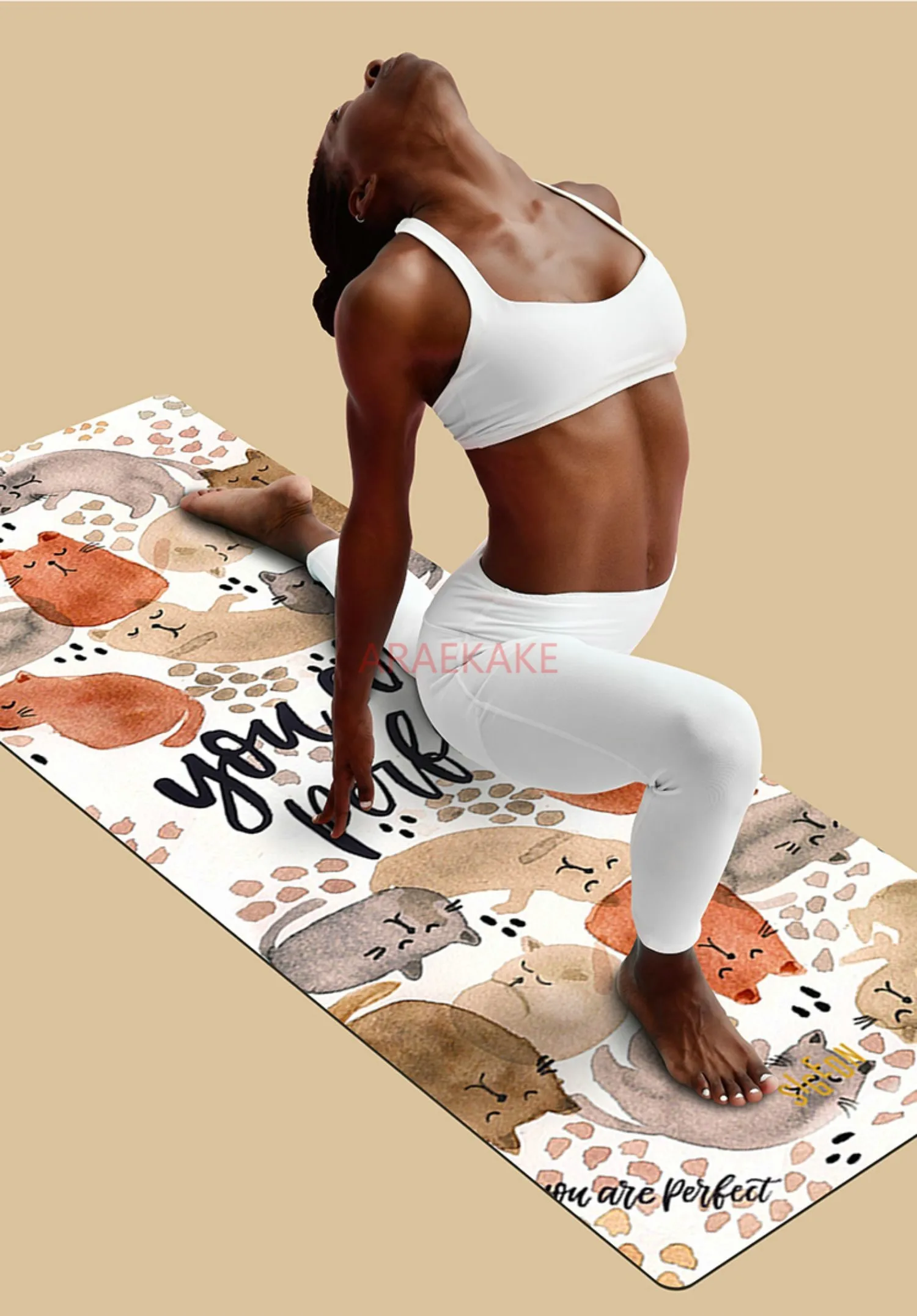 Natural rubber professional anti slip and environmentally friendly yoga mat, sports and fitness soundproof floor mat