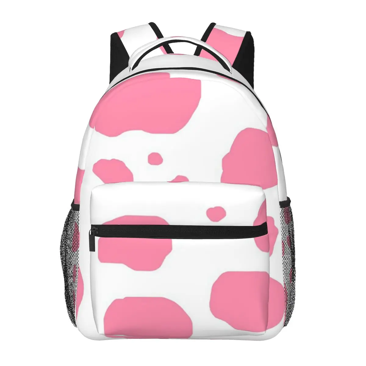 Mochilas con estampado de vaca rosa para niños y niñas, mochilas escolares para niños, mochila de viaje de dibujos animados, bolso de hombro de gran capacidad