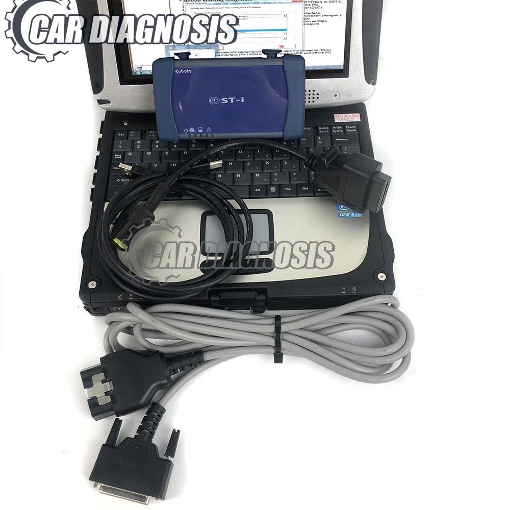 CF19 laptop For Toyota Denso DST-i for Kubota DST-i diagnostic cable tool Diagmaster PYTHON interface diagnostic tool