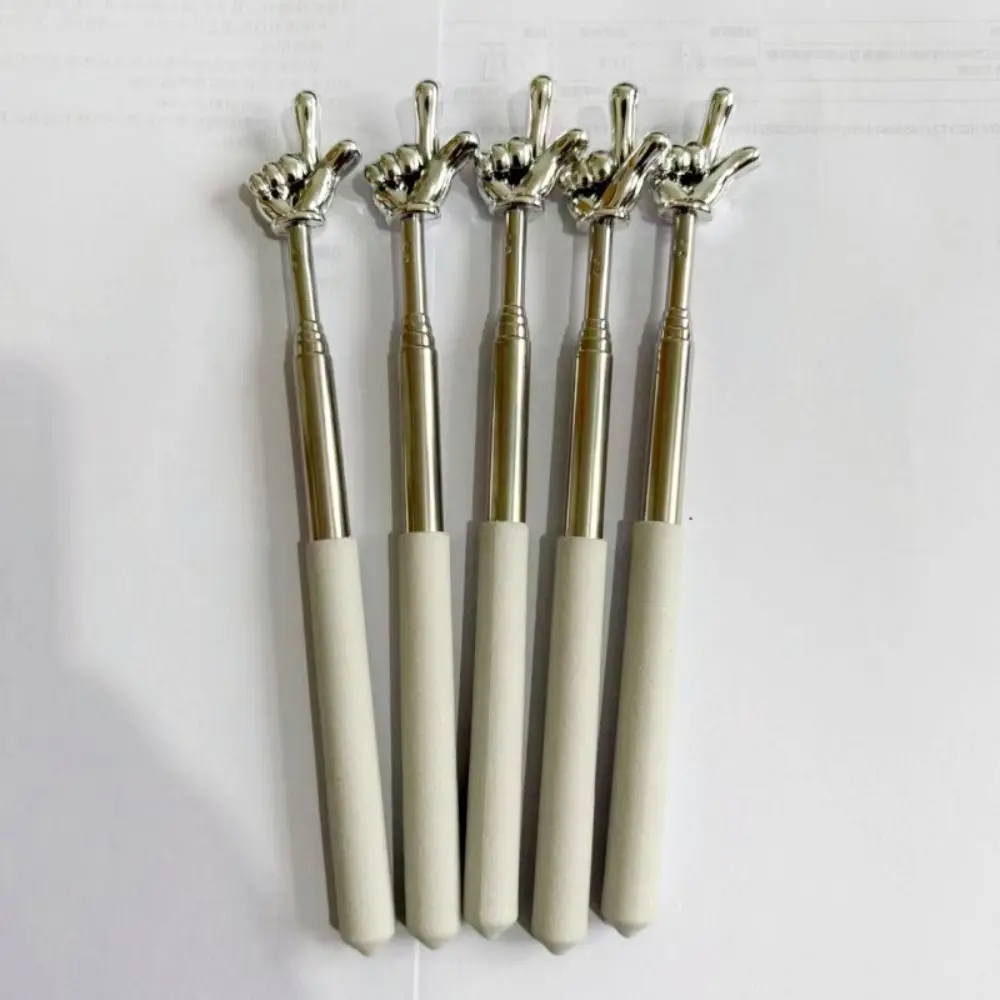 Portable Non-Slip Handle Retractable Reading Stick Finger Design Extendable Teaching Pointer Pointing Rod Reading