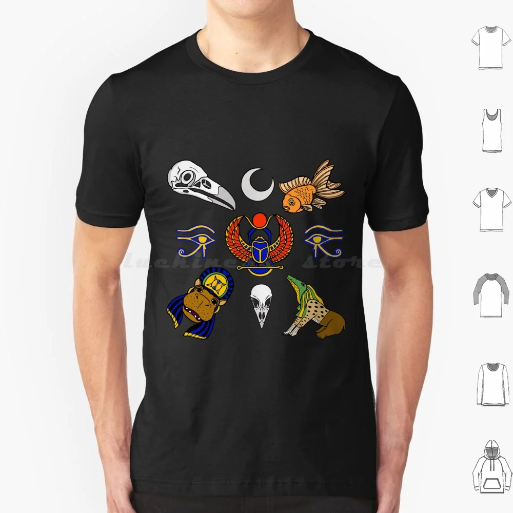 Chaos In Egypt T Shirt Big Size 100% Cotton Moonknight Moon Knight Ancient Egypt Goldfish Taweret Ammit Khonshu Egypt Scarab