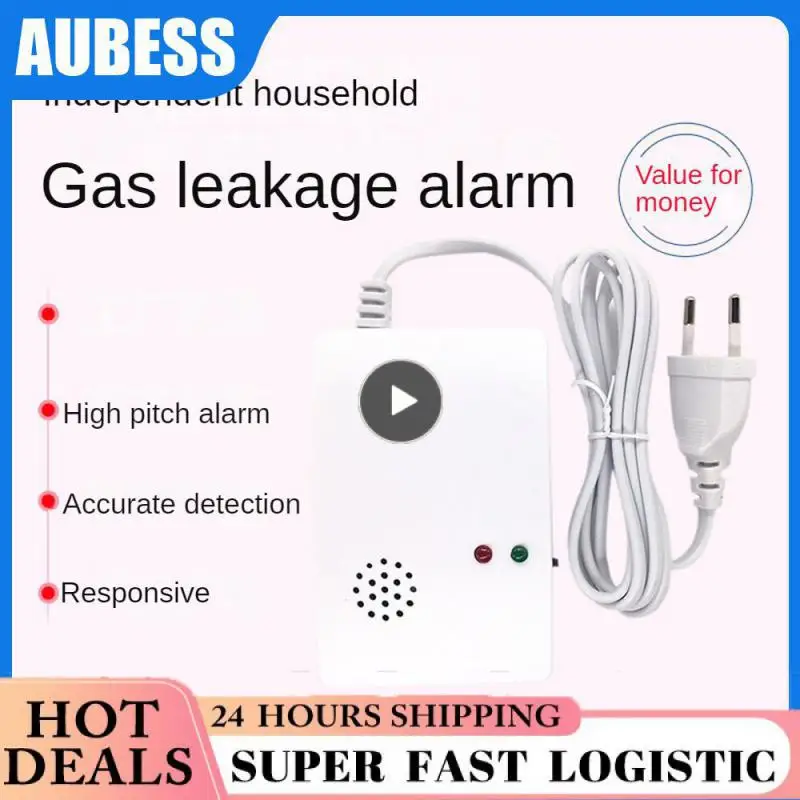 CORUI Combustible Gas Alarm Sensor Gas Leakage Detector EU Plug Standalone Natural/Liquefied Gas Leak Detector For Home Security