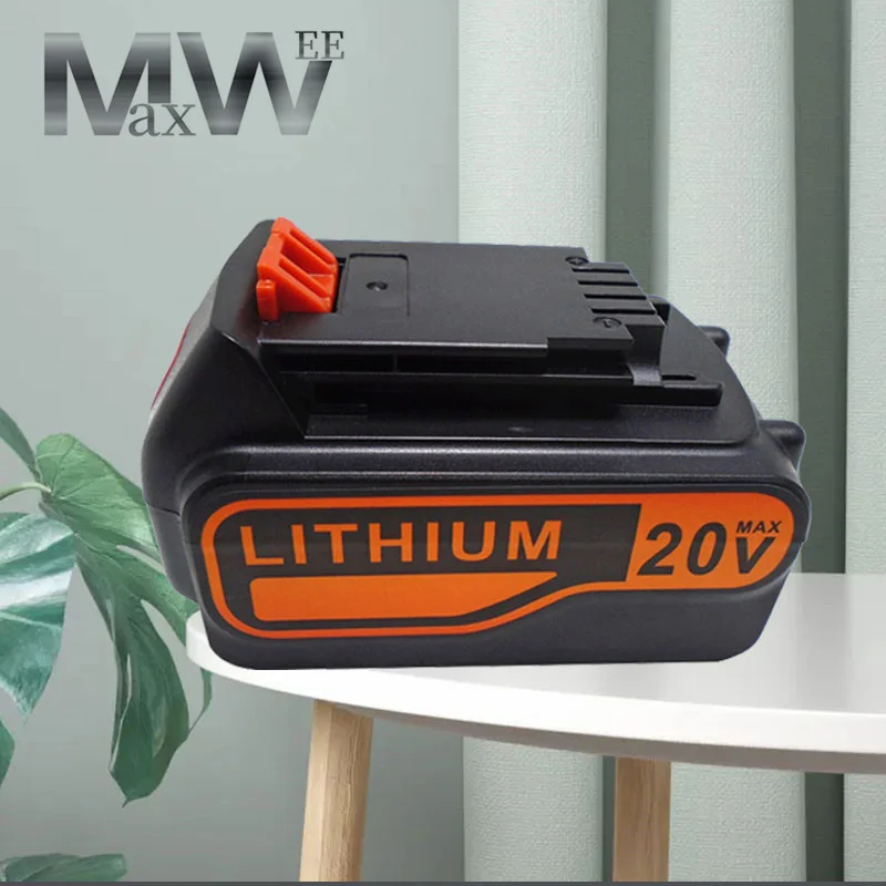 18V/20V For Black & Decker LB20 LBX20 LBXR20 Rechargeable Battery 3.0/5.0/6.0Ah LBXR20 LBX4020 Power Tool Replacement Battery