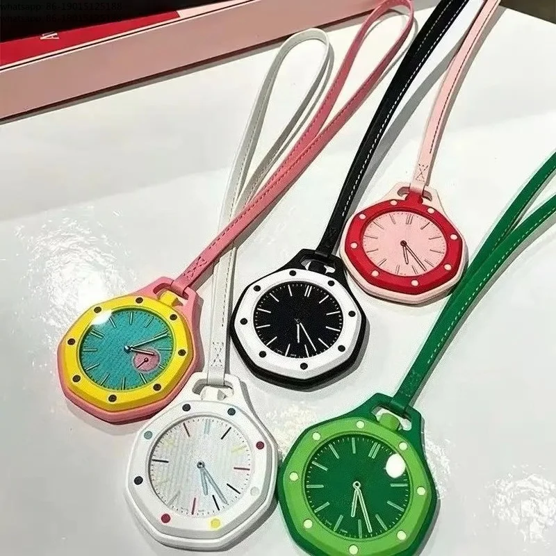 

2026 New Pocket Watch Fashion Quartz Waterproof Leather Strap Pendant Watch