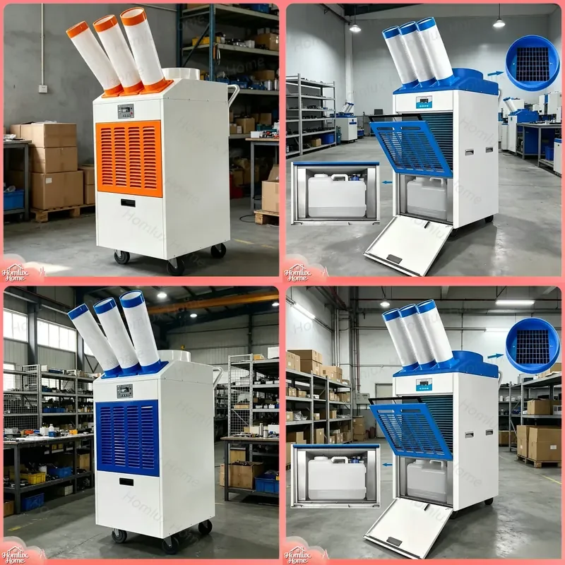 25000 BTU Portable Air Conditioner for Commercial Industrial Use Warehouse Factory Tent Cooling Dehumidifier with Remote