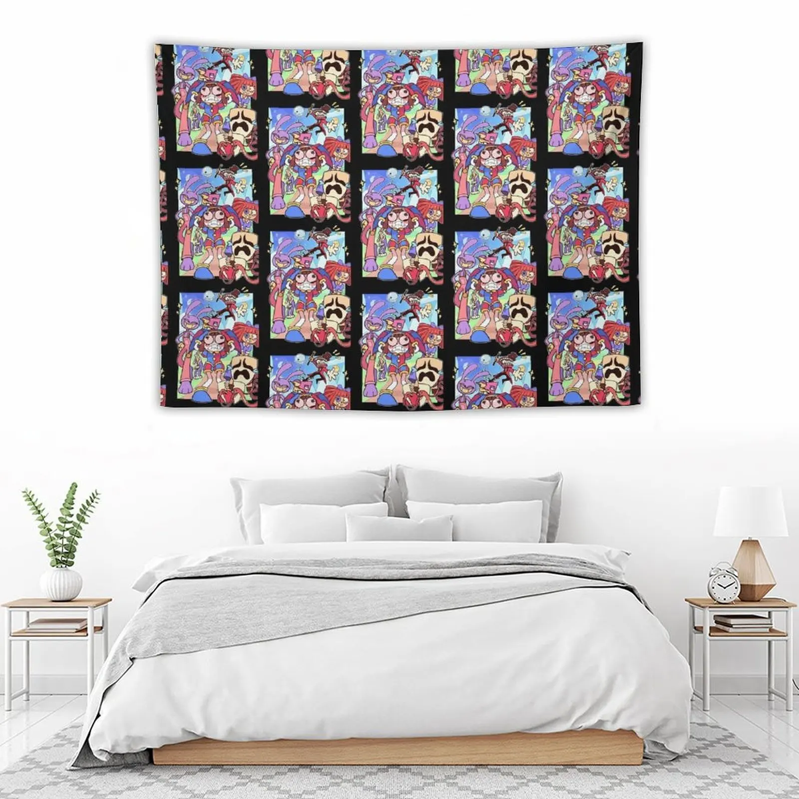 

The Amazing Digital Circus Retro Tapestry Wall Art Home Decor Aesthetic Tapestry