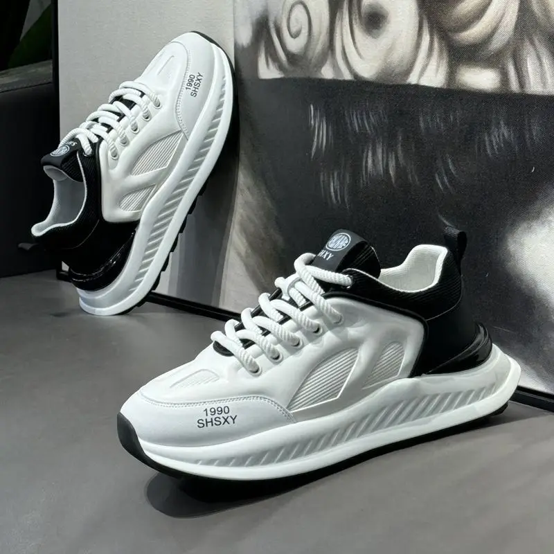 

AJHL новые амортизирующие кроссовки для мужчин, подходящие для тяжелых бега, спортивные женские нескользящие уличные спортивные мужские кроссовки на шнуровке