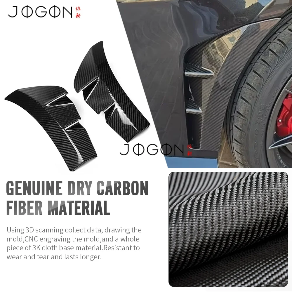 2 Stück für Toyota GR Yaris 2025 2026 Echtcarbon-Frontstoßstangen-Seitenlufteinlass-Abdeckung Aufkleber Zierleiste – Detail 3