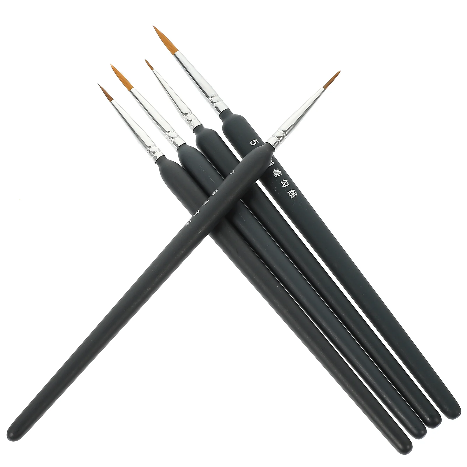 

5Pcs Fine Tip Paint Brush Set Detail Liner Brushes for Miniature Painting Spring Back Bristles Suitable for Gouache Acrylic Oil