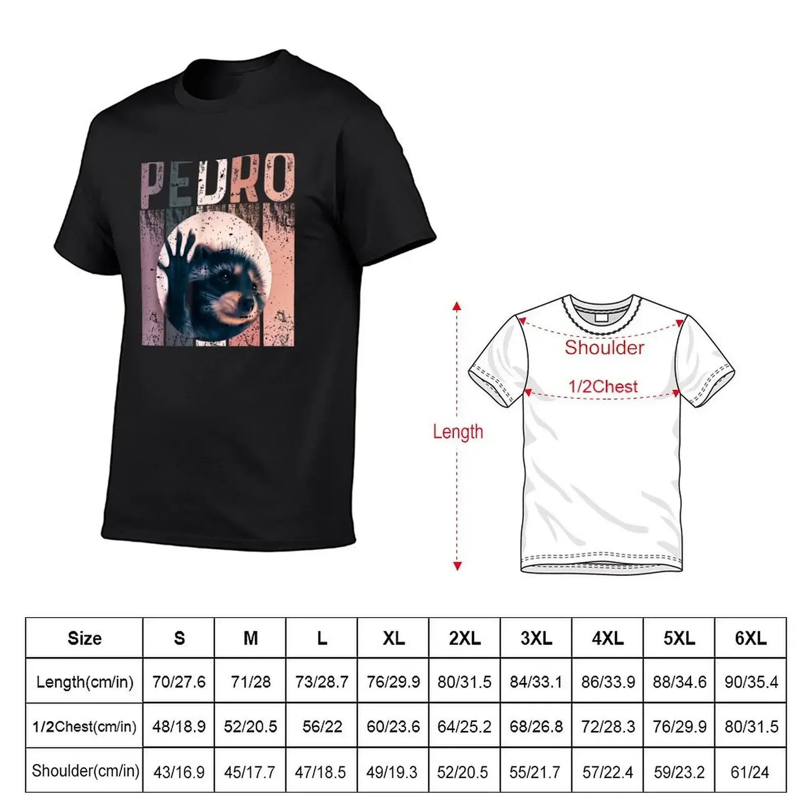 Pedro Racoon Dance Popular Internet Meme Mapache Dance T-Shirt cute tops cotton graphic tees oversized blanks t shirt for men