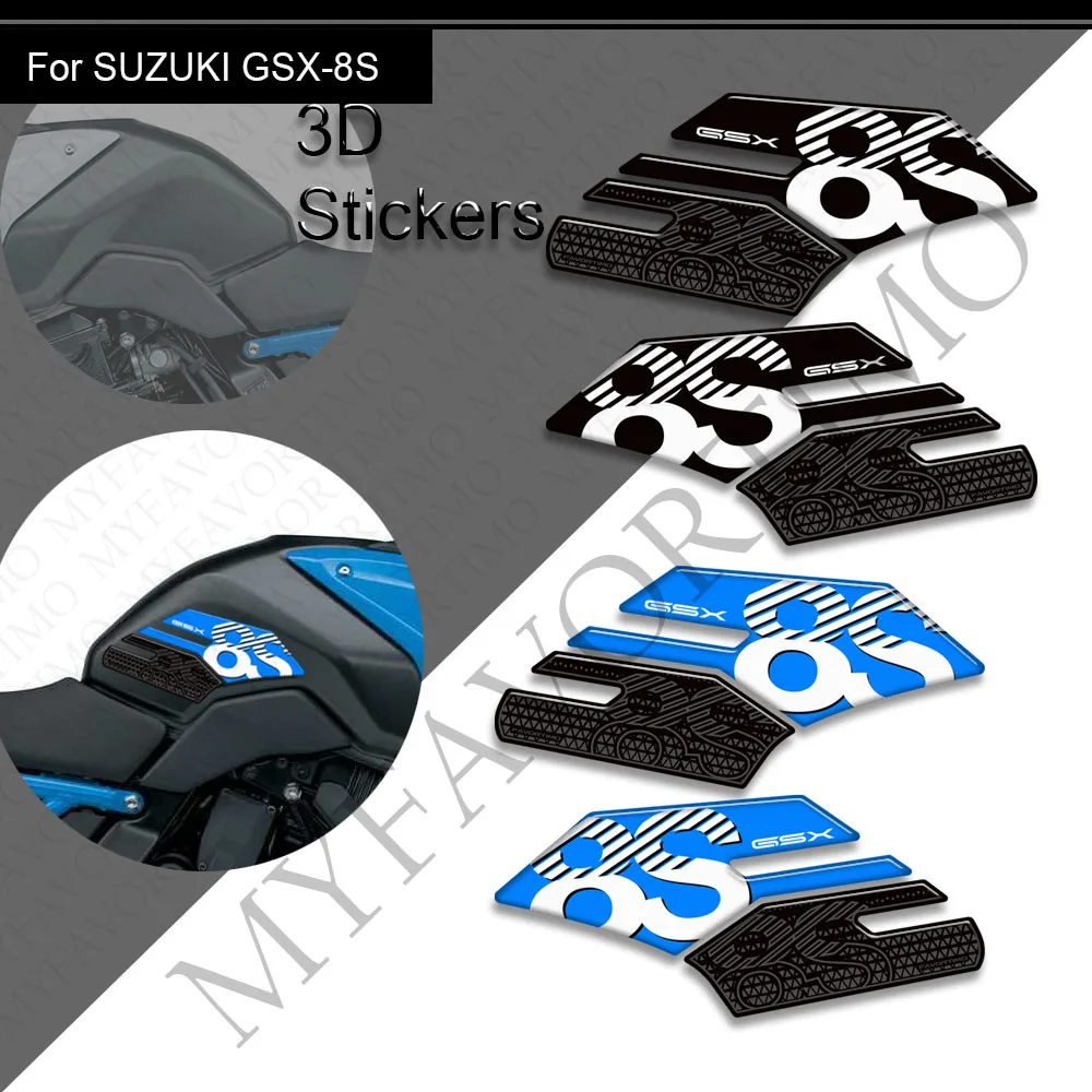 Motorcycle Tank Pad Side Grips Gas Fuel Oil Kit Knee Fairing Fender Stickers Protector For Suzuki GSX-8S GSX 8S GSX8S 2023-2025