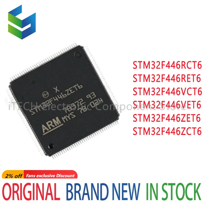 1PCS STM32F446RCT6 STM32F446RET6 STM32F446VCT6 STM32F446VET6 STM32F446ZCT6 STM32F446ZET6 STM32F446 STM32F STM32 STM IC MCU Chip