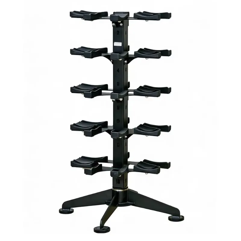 

Commercial Swivel Dumbbell Rack Heavy Duty Steel Gym Equipment Storage Rack for 10 pairs of dumbbells